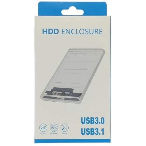 Usb 3.0 2.5" Şeffaf HDD KUTU Gabble GAB-HK244
